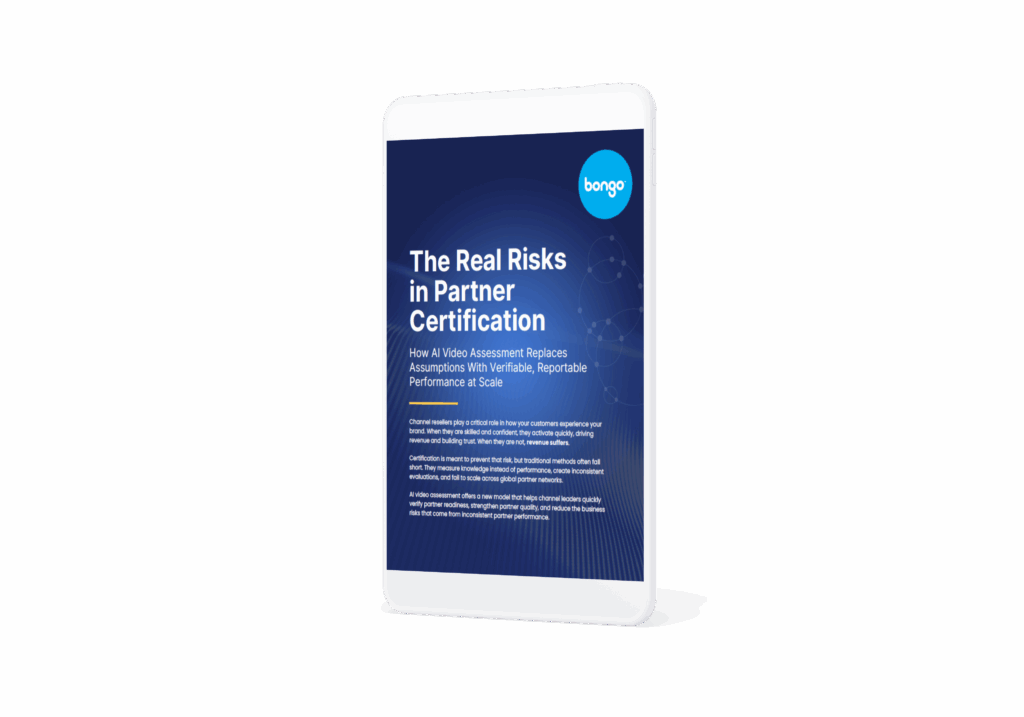 AI video assessment verifying partner performance instead of assumption-based certificationv